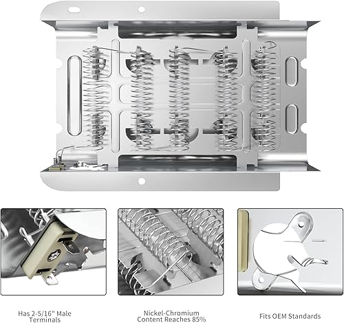 Miniatura 2 de 279838 - Conjunto de elementos de calefacción para secadora 3387134 termostato de ciclismo 3392519 fusible térmico para secadora 3977767 termostato