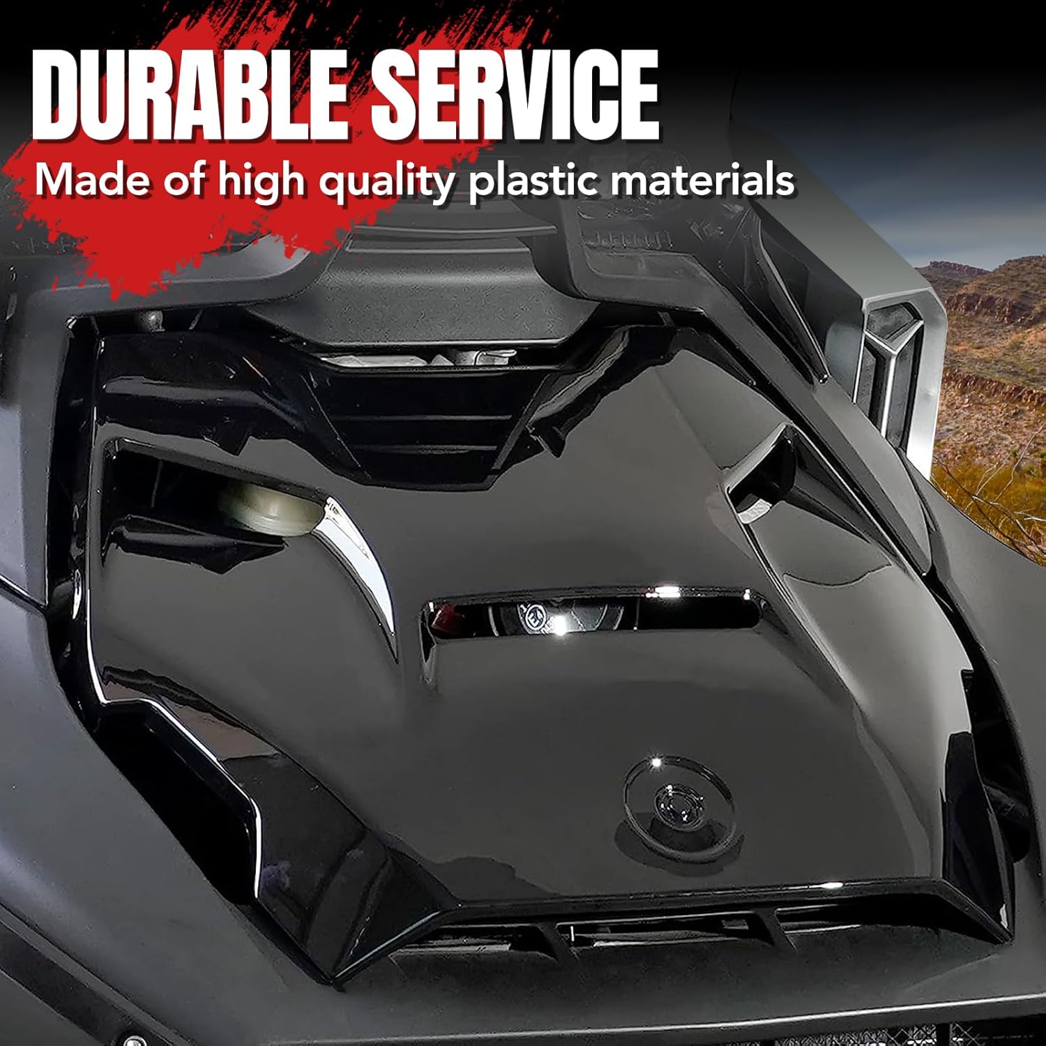 A & UTV PRO Ryker Fairing Panels & Hood Panel Epic Kit for Can-Am All Ryker Models, Hood Scoop Accent Side Panel Accessories, Replace OEM # 219400877, 219400803, Black, 3PCS