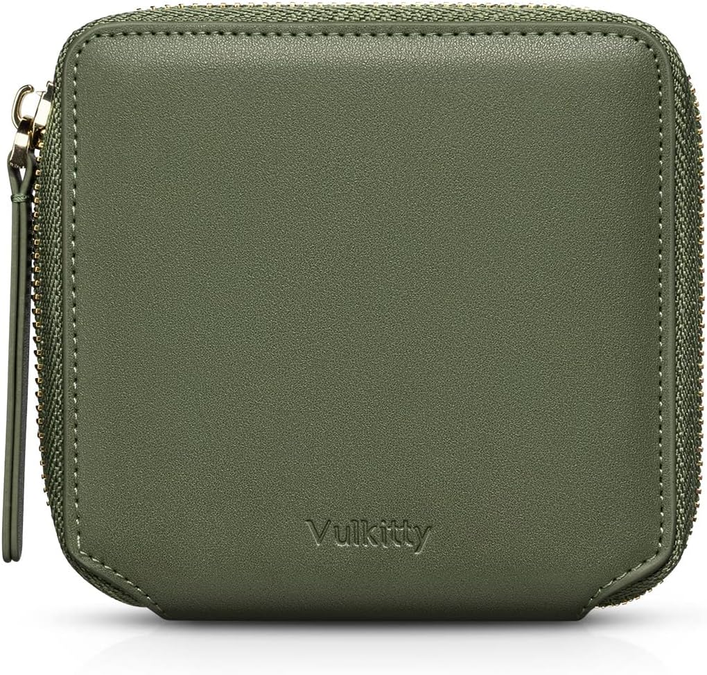 Women Leather Wallet RFID Blocking Bifold Slim Coin Purse Credit Card Holder with Zipper Pocket Case