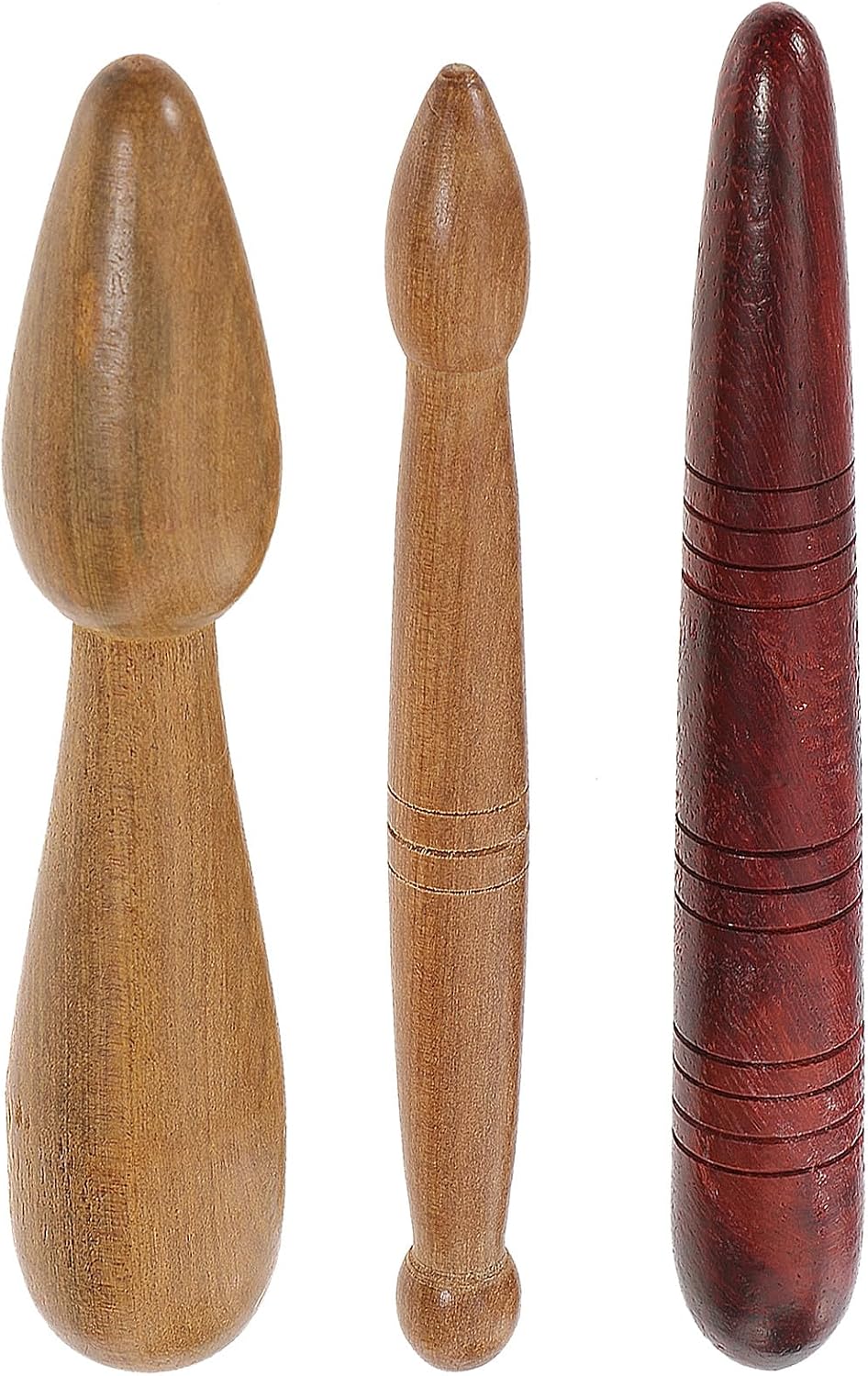 Alipis Wooden Foot Massage Stick 3pcs Set Acupoint Pressure Rods Manual Foot Massagers for Plantar Relief and Circulation Stimulation Body Care