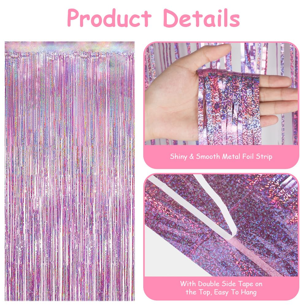 OFFCUP Tende Metalliche Feste 3pz 1x2m Rosa