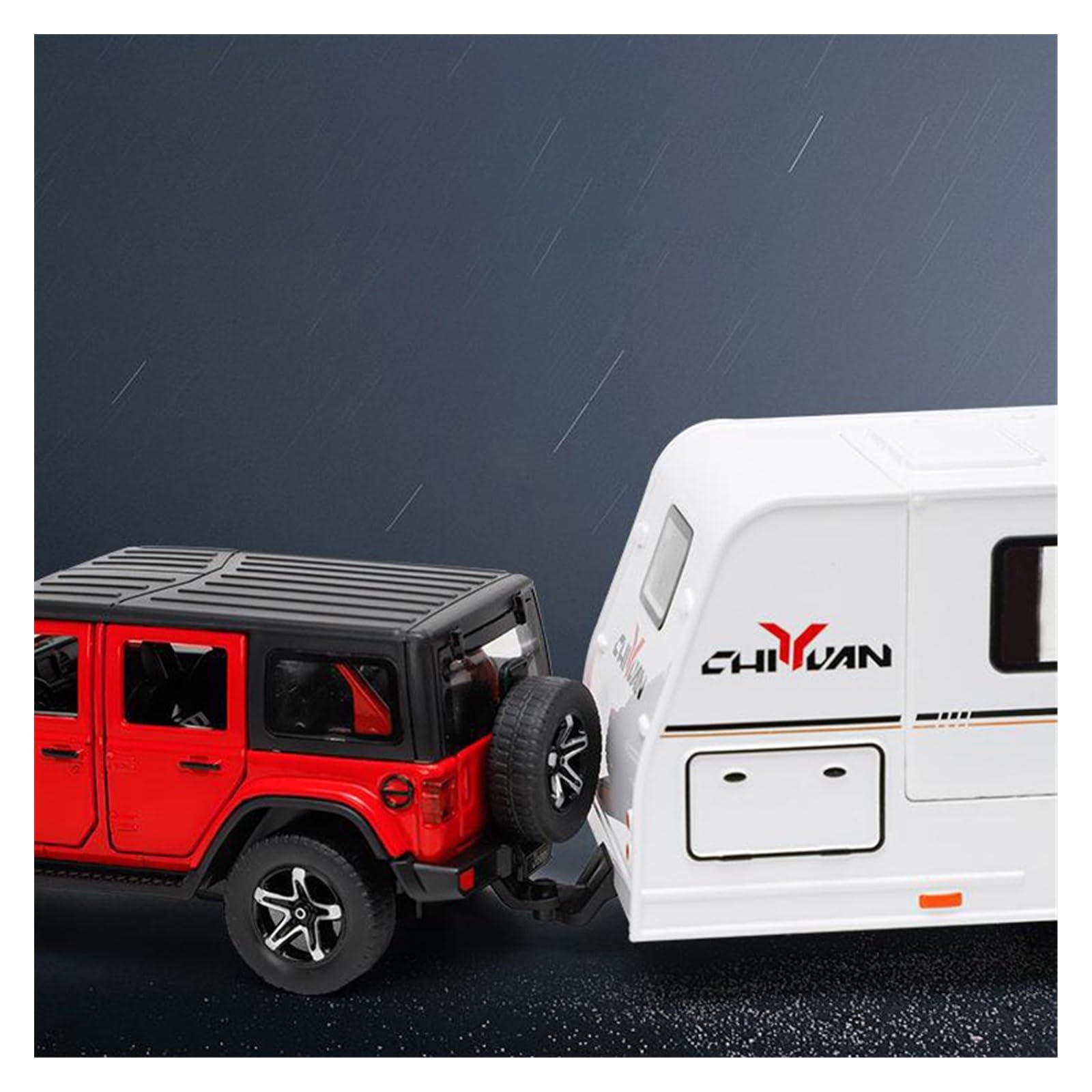 1:32 Per Rimorchio In Lega Pressofusa Modello Di Auto Giocattolo In Metallo Da Collezione Regalo(Black,With box)