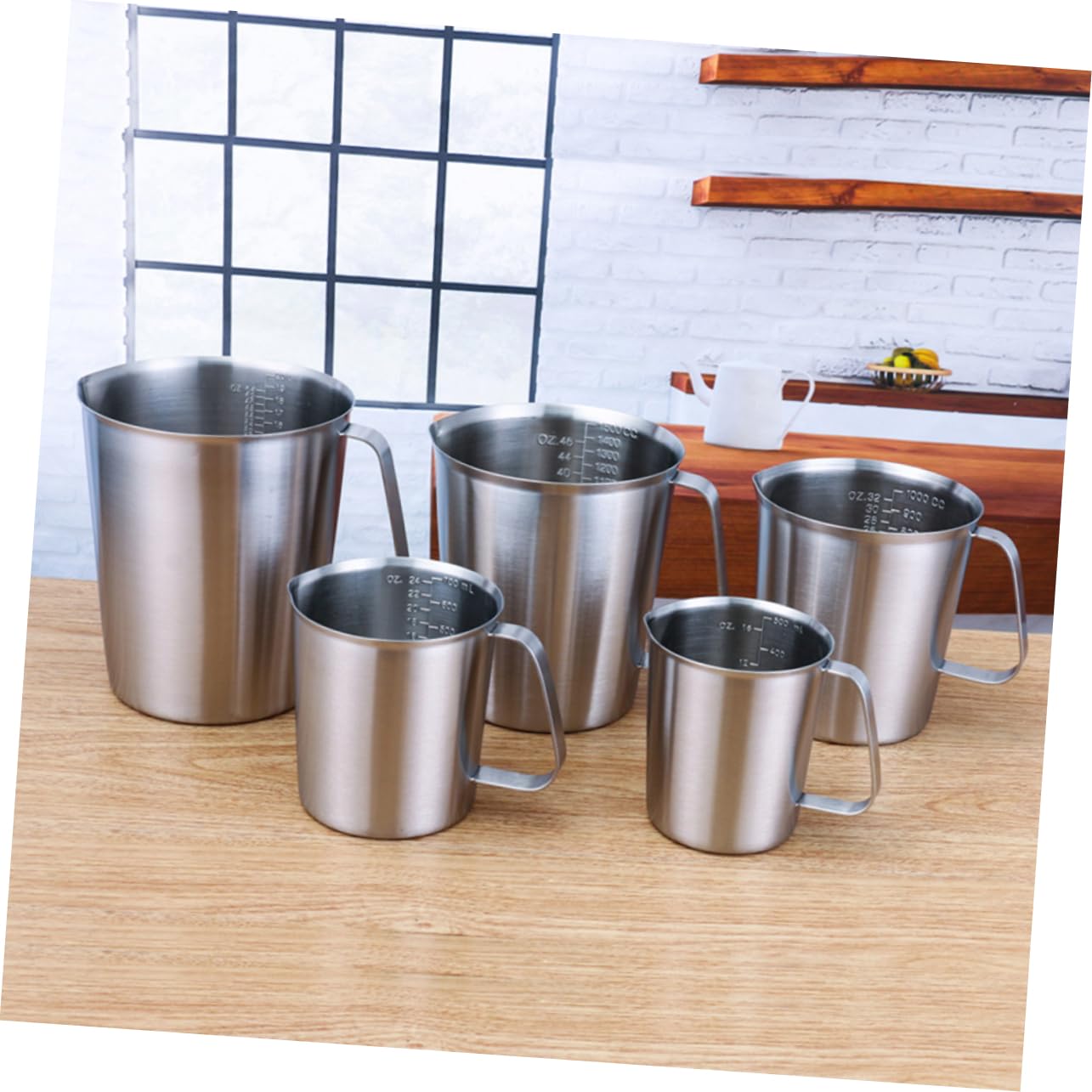 Tasse à Mesurer Acier Inoxydable Avec Échelle Tasse à Café Épaisse Et Au Lait Pour Pâtisserie
