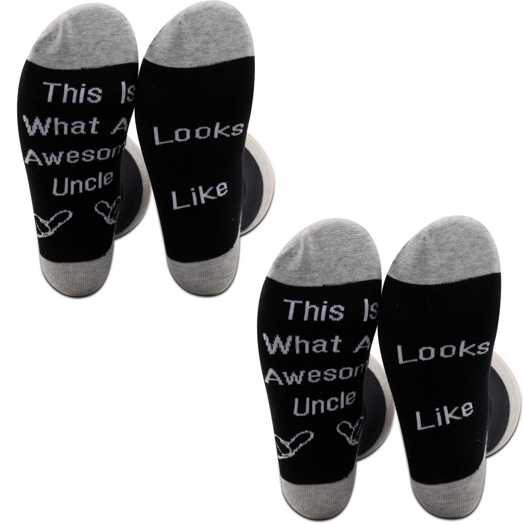 PXTIDY Funny Uncle Socks This Is What An Awesome Uncle Looks Like Socks for Uncle