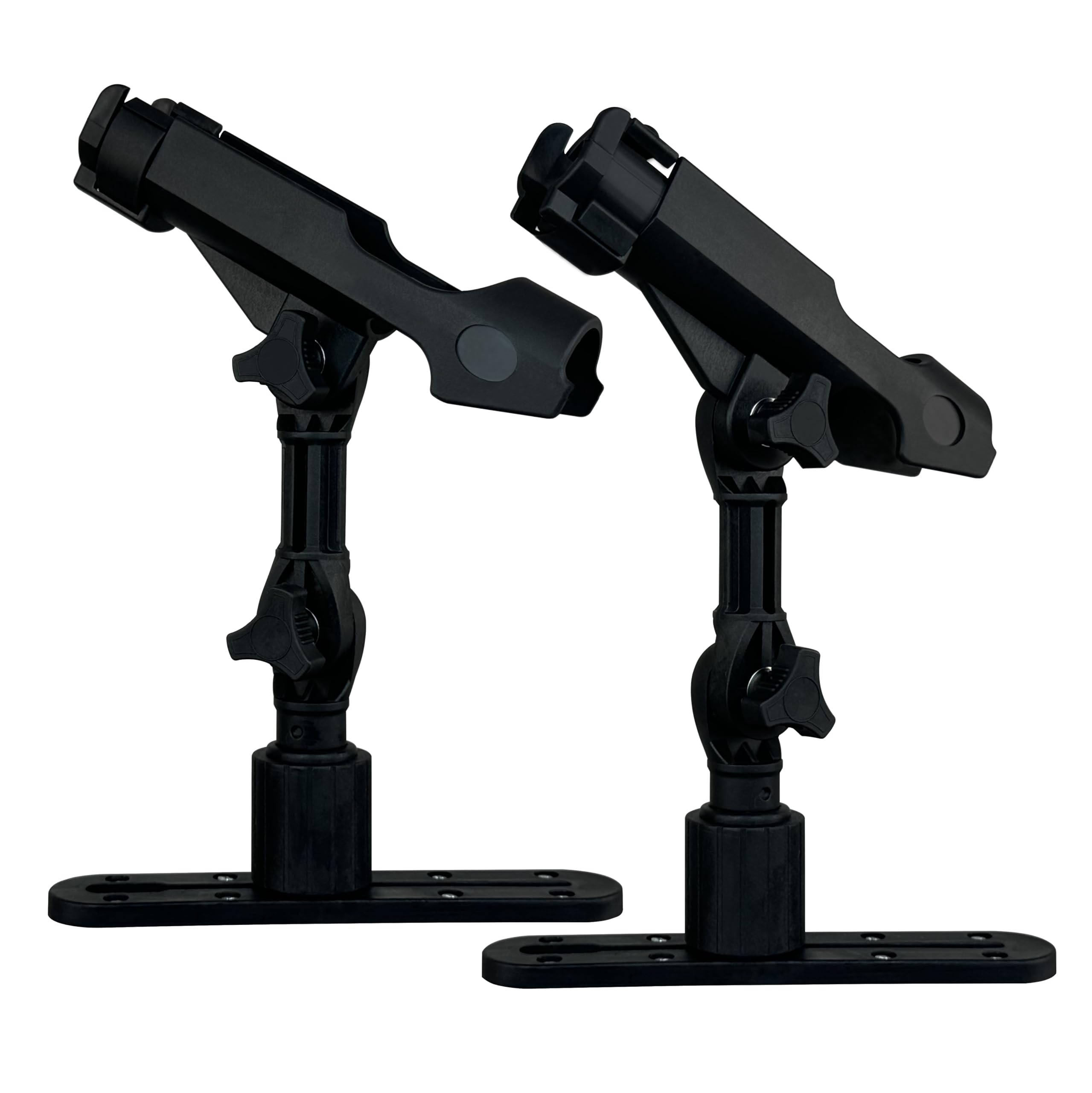 2 Pack Fishing Rod Holder with Track Mount Universal T-Shaped Screw Mounted on Rail for Kayak, Canoe, Fishing Boat (2Pack Extender Rod Holder with Rail)