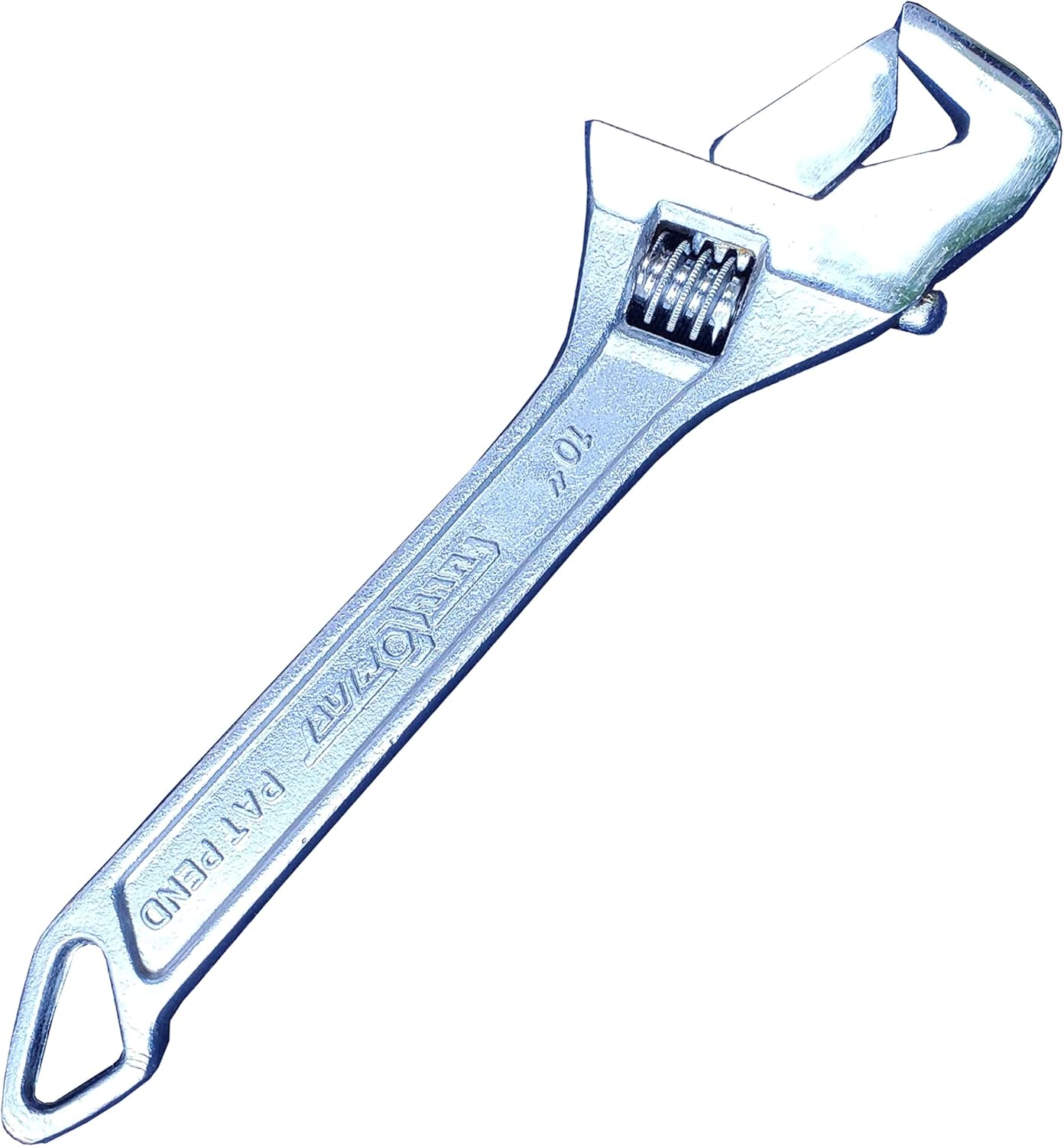 10Inch Adjustable Wrench, Steel, NickelPlated, Special 3Point