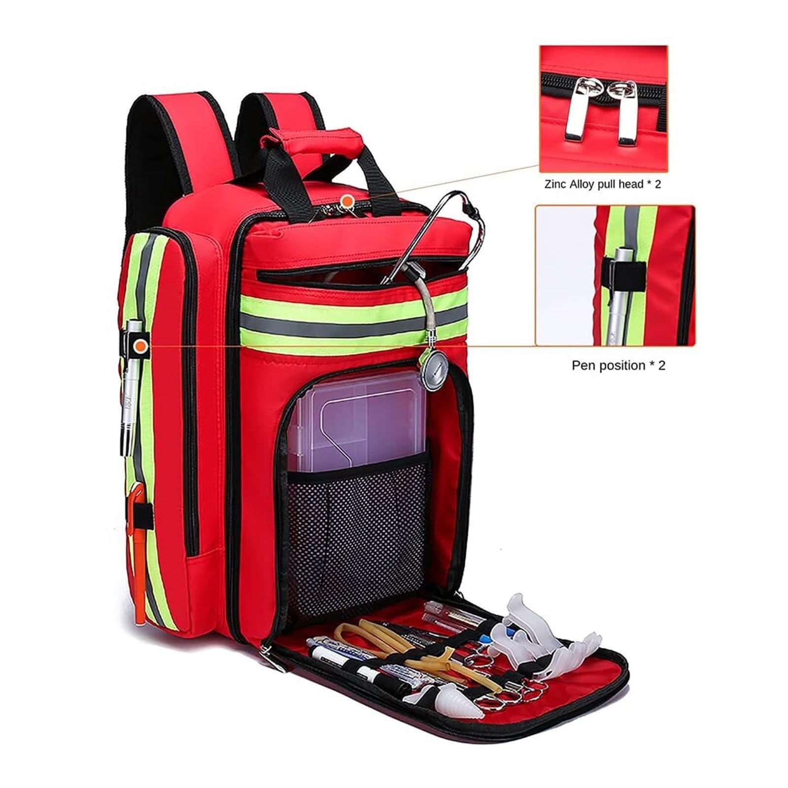 Grande Kit di Primo Soccorso Vuoto - Borsa Medica Impermeabile per Viaggi, Campeggio, Ciclismo, Escursionismo & Emergenze Outdoor