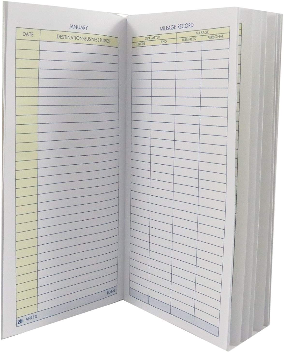 Adams AFR10W Mileage Journal - 2 Pack      Office Product