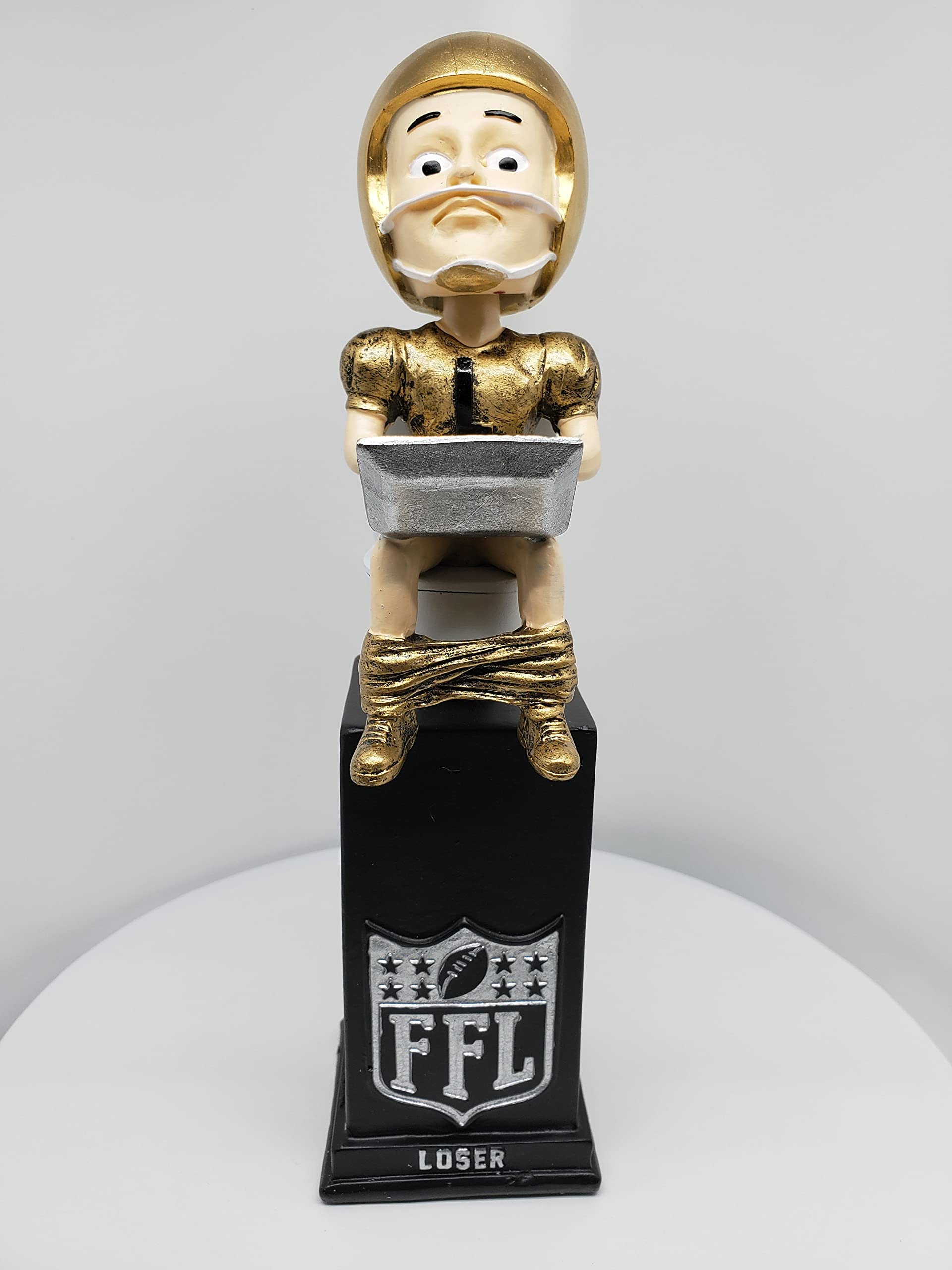 fantasy football turd helmet Loser Trophy Toilet Bobblehead at Amazon's Sports Collectibles Store waterproof cycling gear I really like my Size:Universal Adult