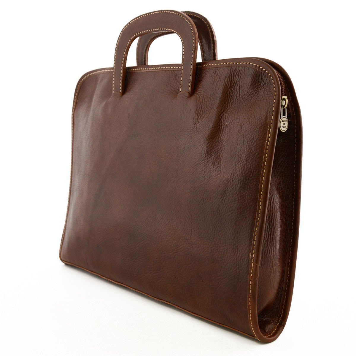 Portadocumenti A4 In Vera Pelle 3 Scomparti Colore Nero - Pelletteria Toscana Made In Italy - Business