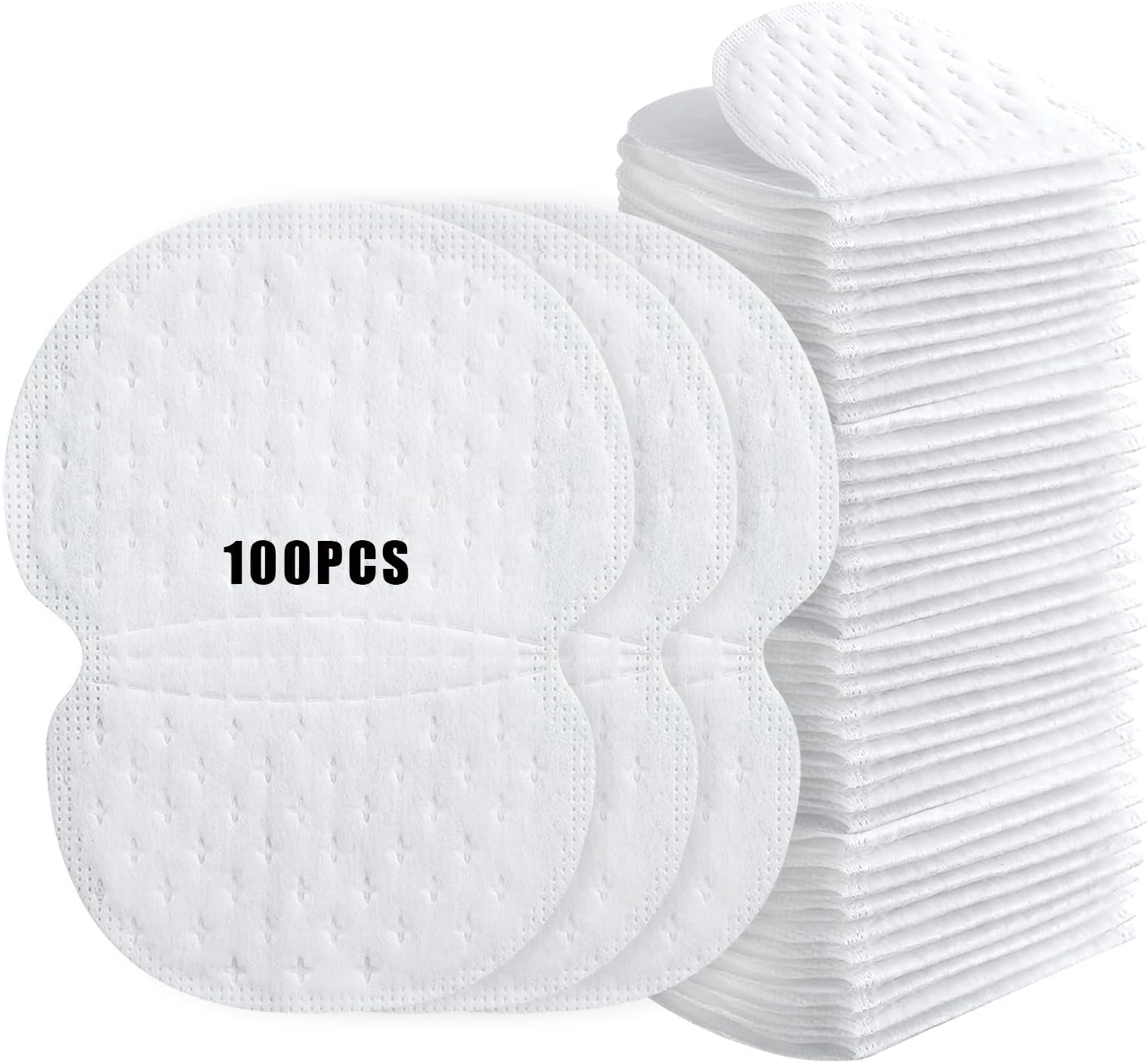 Premium Underarm Sweat Pads - Disposable Armpit Shields for Hyperhidrosis Invisible Protection Against Sweat Stains Unisex Underarm Guards Comfortable Unflavored, Non Visible (100 Pcs)