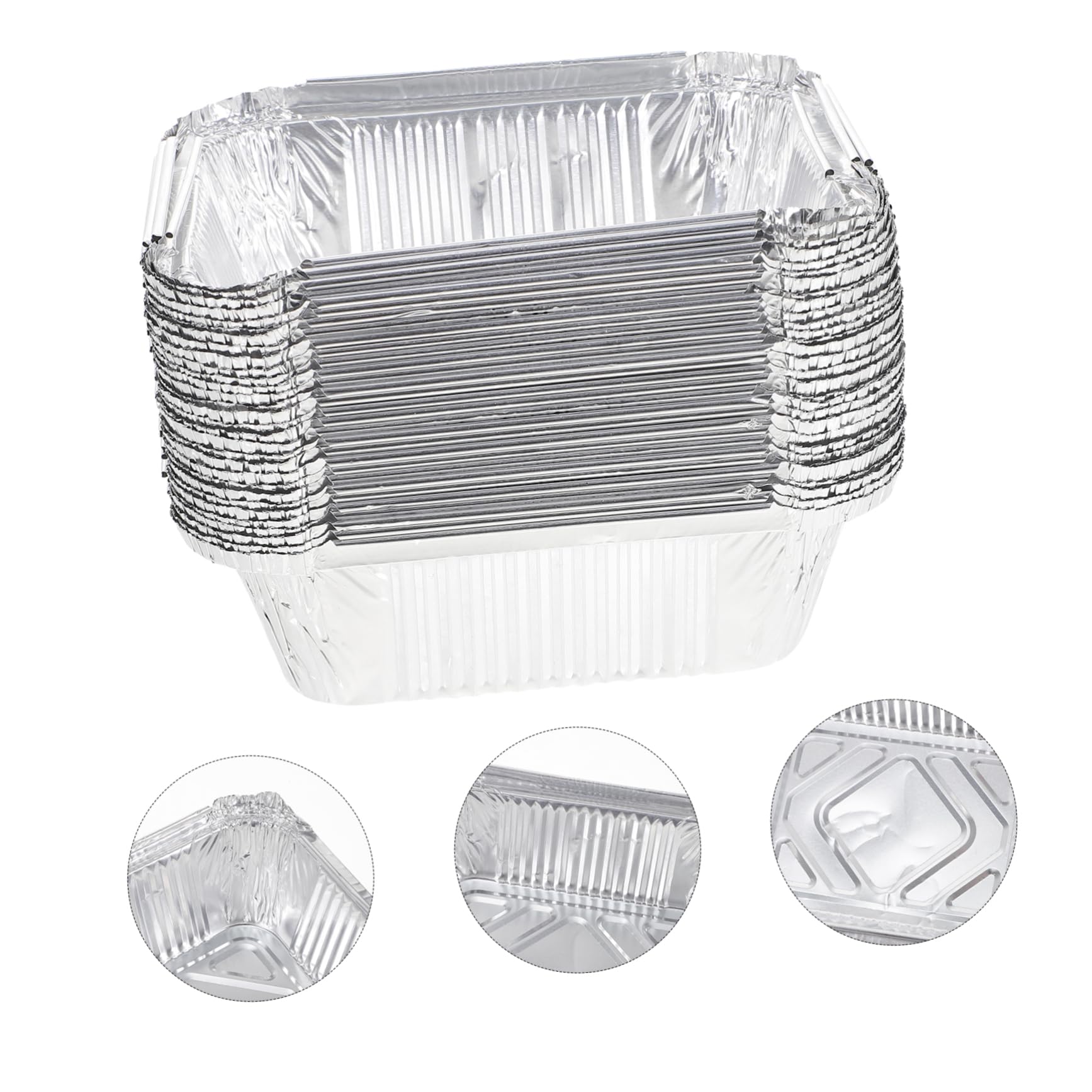 30kawałki Aluminiowe Pojemniki Do Grillowania Wodoodporne Talerze Jedzenie Piknik i Bbq Kompatybilne z Piekarnikiem i Frytkownicą Funkcjonalne i Praktyczne