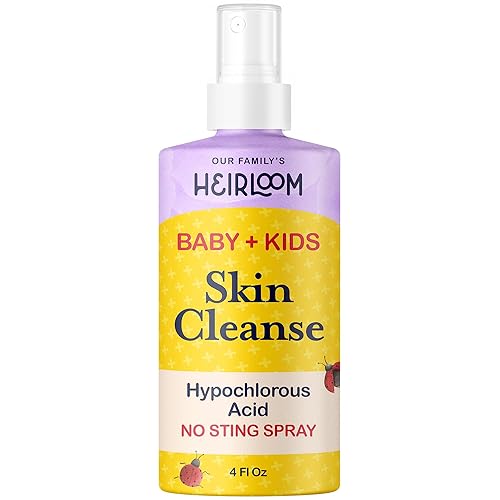 Spray de ácido hipocloroso para niños, limpieza suave de la piel HOCL para dermatitis del pañal, piel sensible, quemaduras solares y piel irritada,