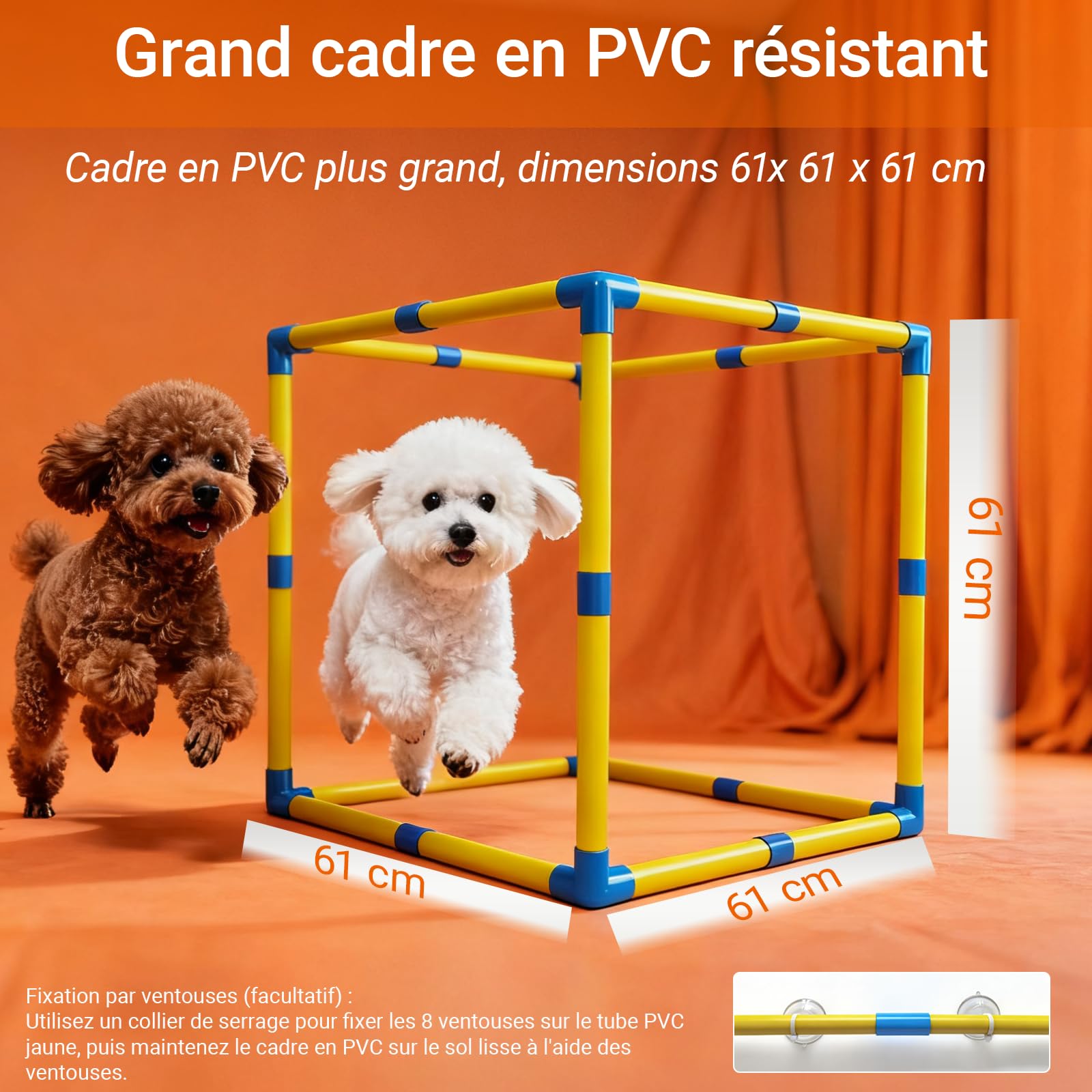 Aire de jeux pour chiot, Jouets d'enrichissement pour chiot pour les garder occupés, 9 jouets suspendus détachables/remplaçables pour chiot, Jouets pour chien pour s'amuser et faire de