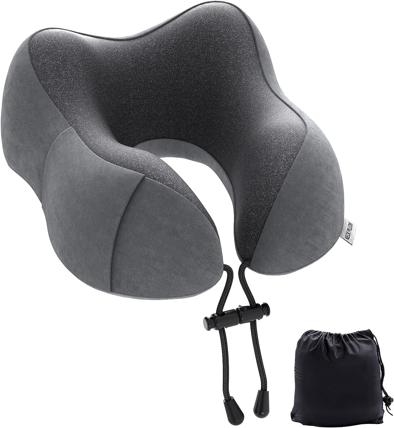 Priksia Travel Pillow Memory Foam Neck Pillow Travel Pillow for Airplane,Cars,Trains and Home Offices