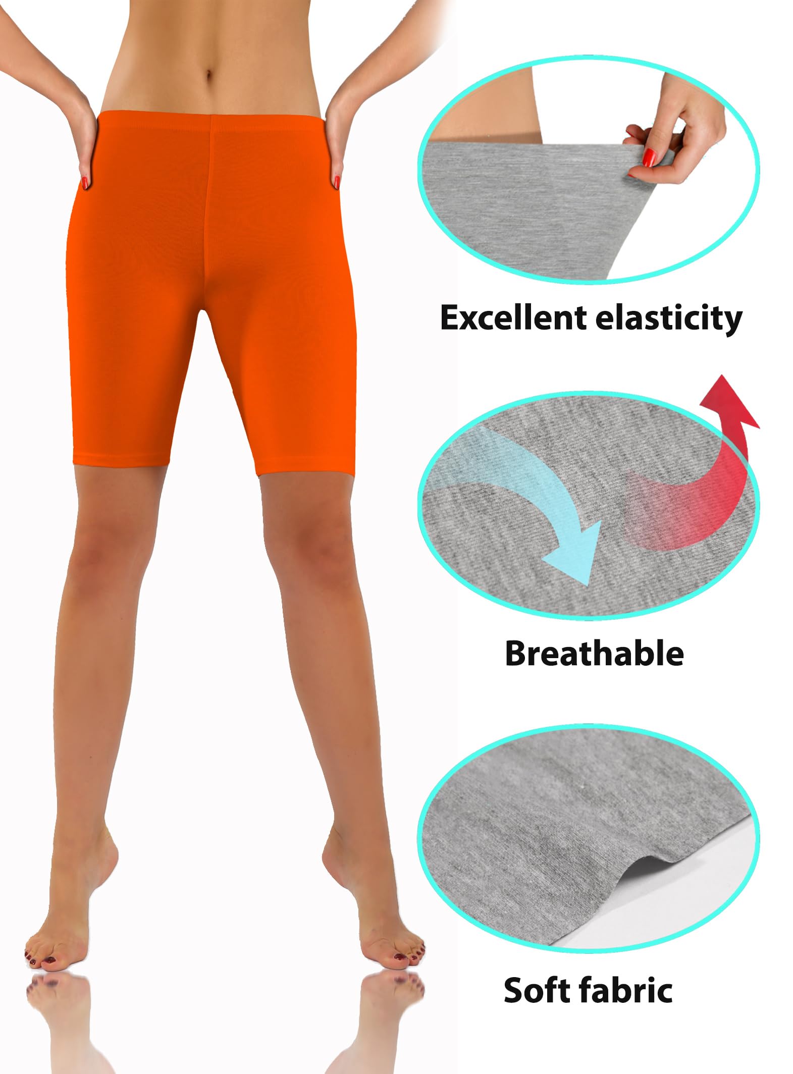 sesto senso Damen Kurze Leggings Baumwolle Mädchen Fahrradhose Sportshorts Bunte