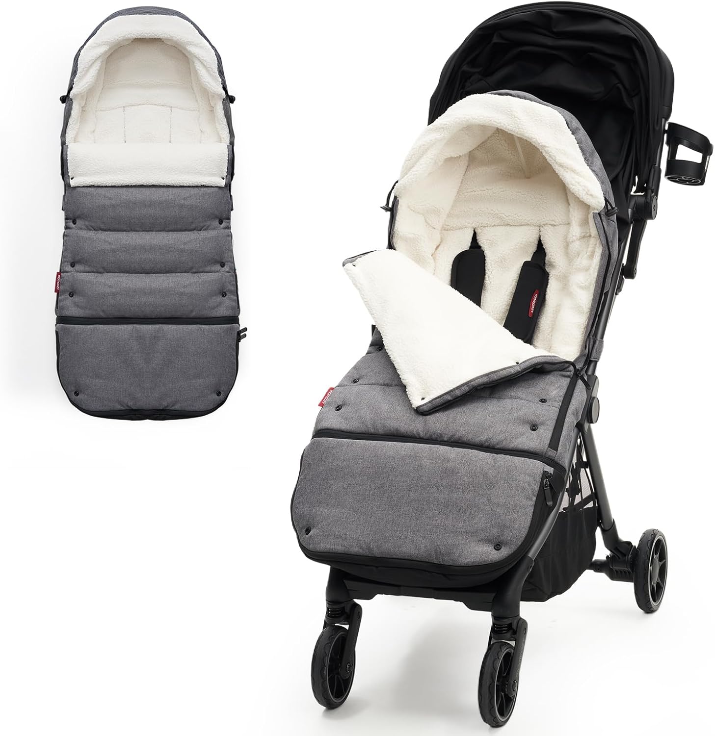 Momcozy Stroller Footmuff | Universal, Weather-Proof, Warm Stroller Bunting Bag | Extendable Winter Cover | Adjustable Buckle Momcozy Stroller Footmuff | Universal, Weather-Proof, Warm Stroller Bunting Bag | Extendable Winter Cover | Adjustable Buckle