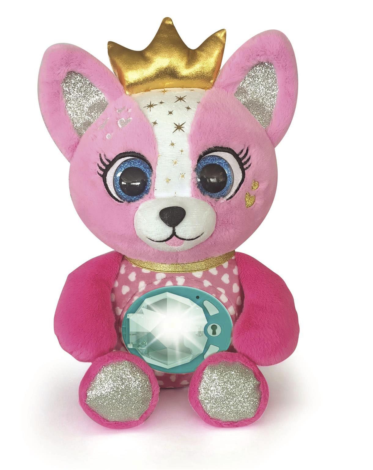 Clementoni - BFF Emy - La Mia Amica dei Segreti, Peluche Interattivo con Modulo Elettronico e Effetti Luminosi, Gioco per Bambini 4-6 Anni per Registrare Messaggi e Nascondere Tesori, 16680
