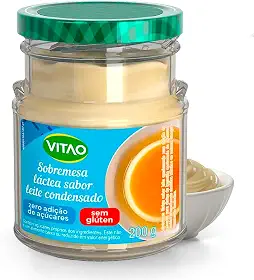 VITAO Leite Condensado Zero Açúcar 200g – Sem Glúten, Textura Cremosa e Sabor Tradicional