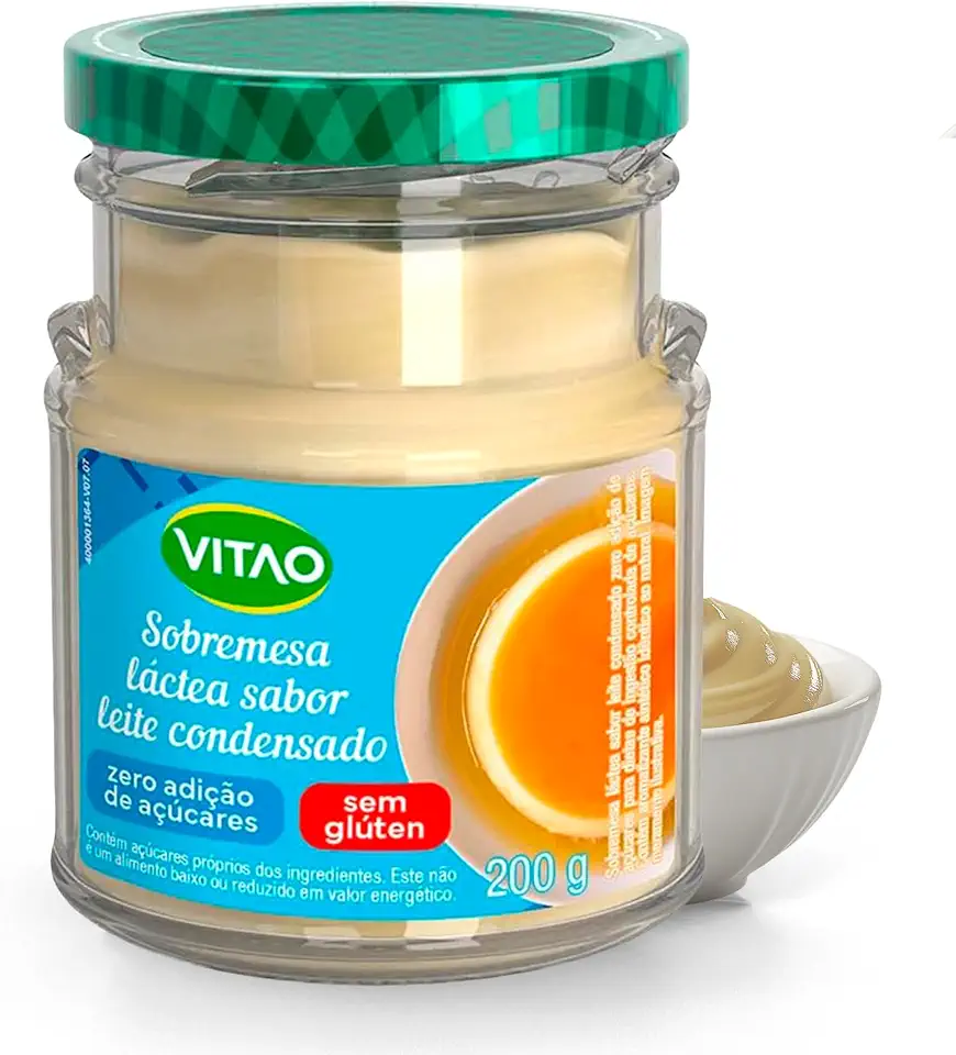VITAO Leite Condensado Zero Açúcar 200g – Sem Glúten, Textura Cremosa e Sabor Tradicional