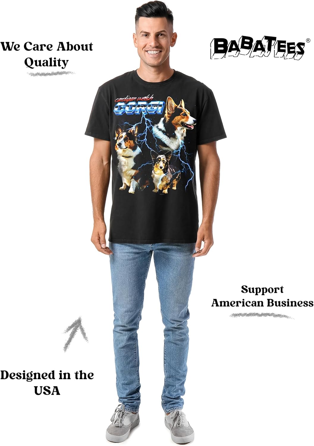 Heavy Metal 80s Animal Black Tshirt - 100% Cotton - for Men & Women - Image 4