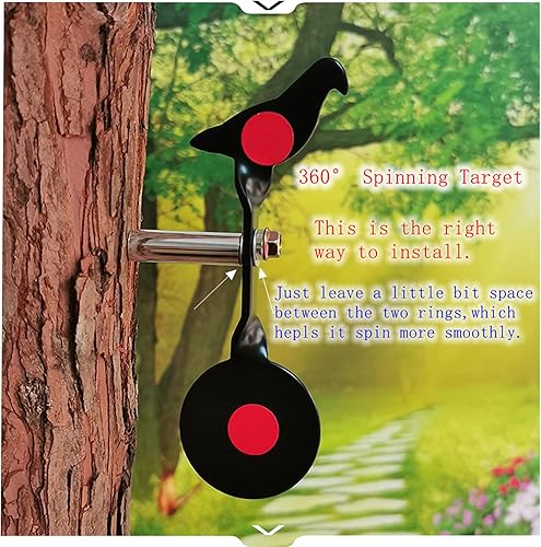 Miniatura 4 de Pequeñogrande Spinner Pistola de aire blanco atornillado de acero Plinking Target Bird Bear bb pistola de aire blanco Slingshot Target