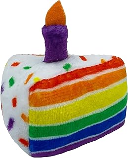 Huxley & Kent Cat Toy | Funfetti Cake | Birthday Strong Catnip Filled Cat Toy | Soft Plush Kitty Toy with Catnip and Crinkle | Kittybelles