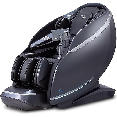 Alfine A688 Heaven Duet Massage Chair-4D & 3D Dual-Mechanism Zero Gravity Recliner with Yoga Stretch and Electric Automatic Footrest Extension-Full Body Relaxation, 20 Modes, AI Voice Control (Black)