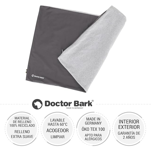 Foto 2 de 8 de Doctor Bark GreenLabel Country - Funda para cojín para perros Country XL, superficie de forro polar mullida…