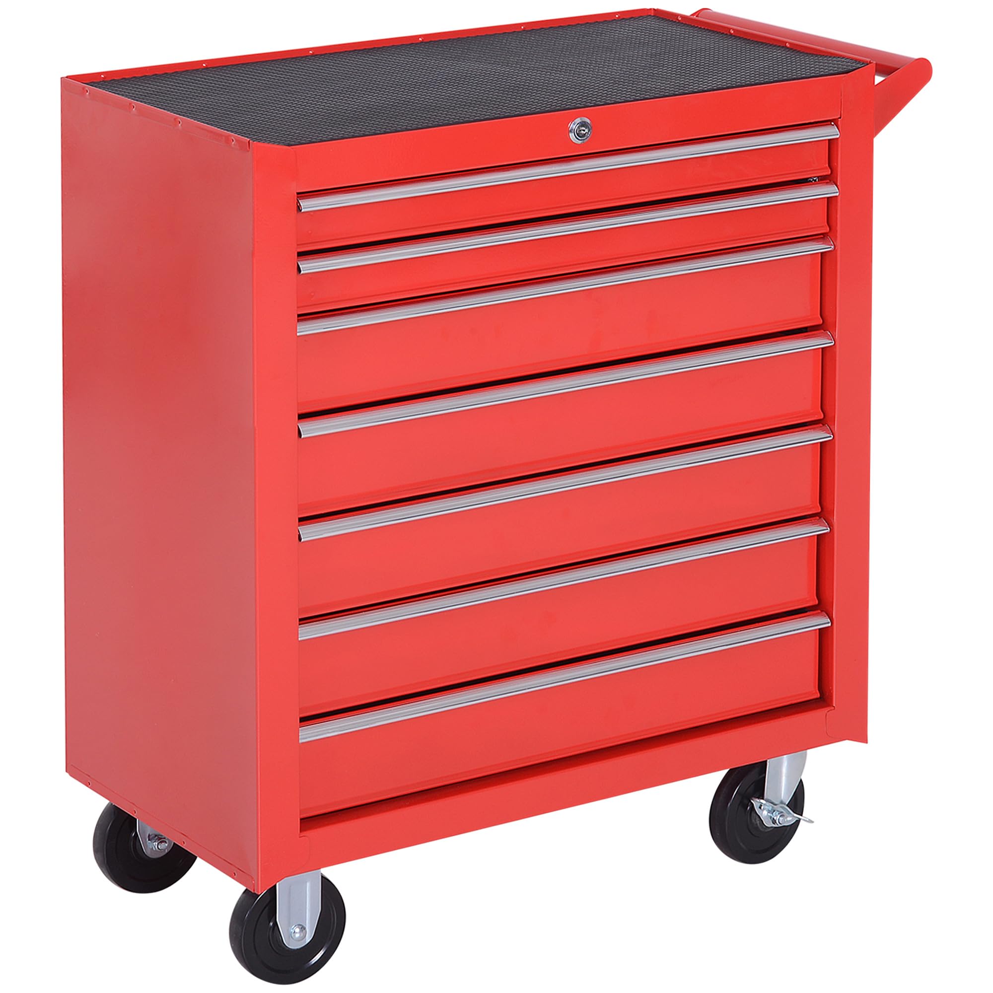 B&Q -  Roller Tool Cabinet Storage Chest Box Garage Workshop 7 Drawers Red