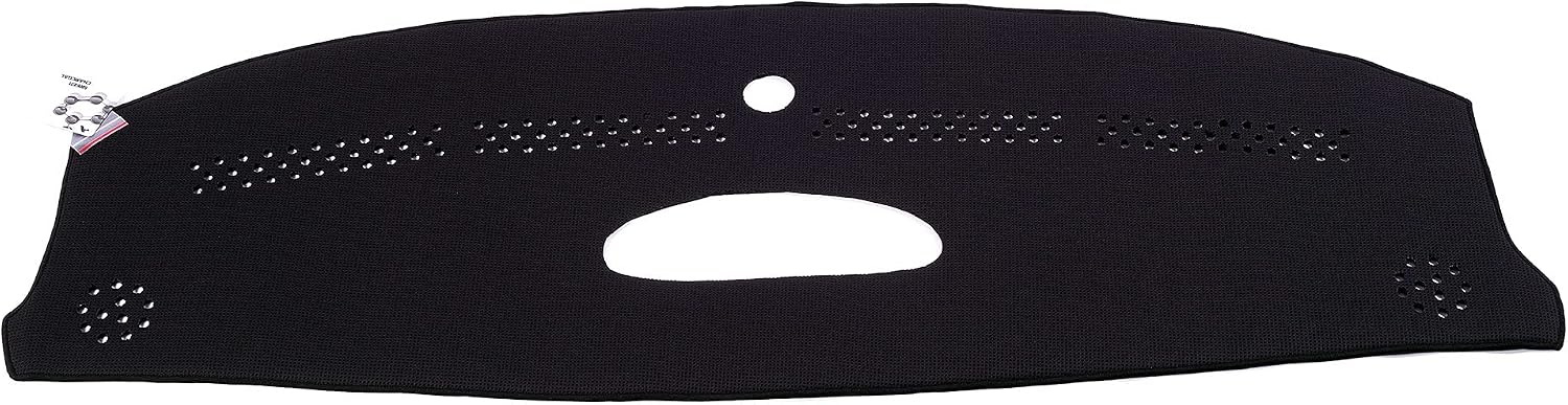 WellVisors Black Dash Mat Dashboard Cover Compatible with Mini Cooper Hatch R50 R53 Convertible R52 2002-2006