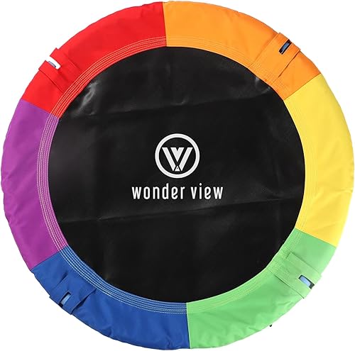 Miniatura 4 de Columpio de árbol de platillo de 40 pulgadas para niños, columpio redondo al aire libre con correas para colgar y cuerdas ajustables, fácil montaje