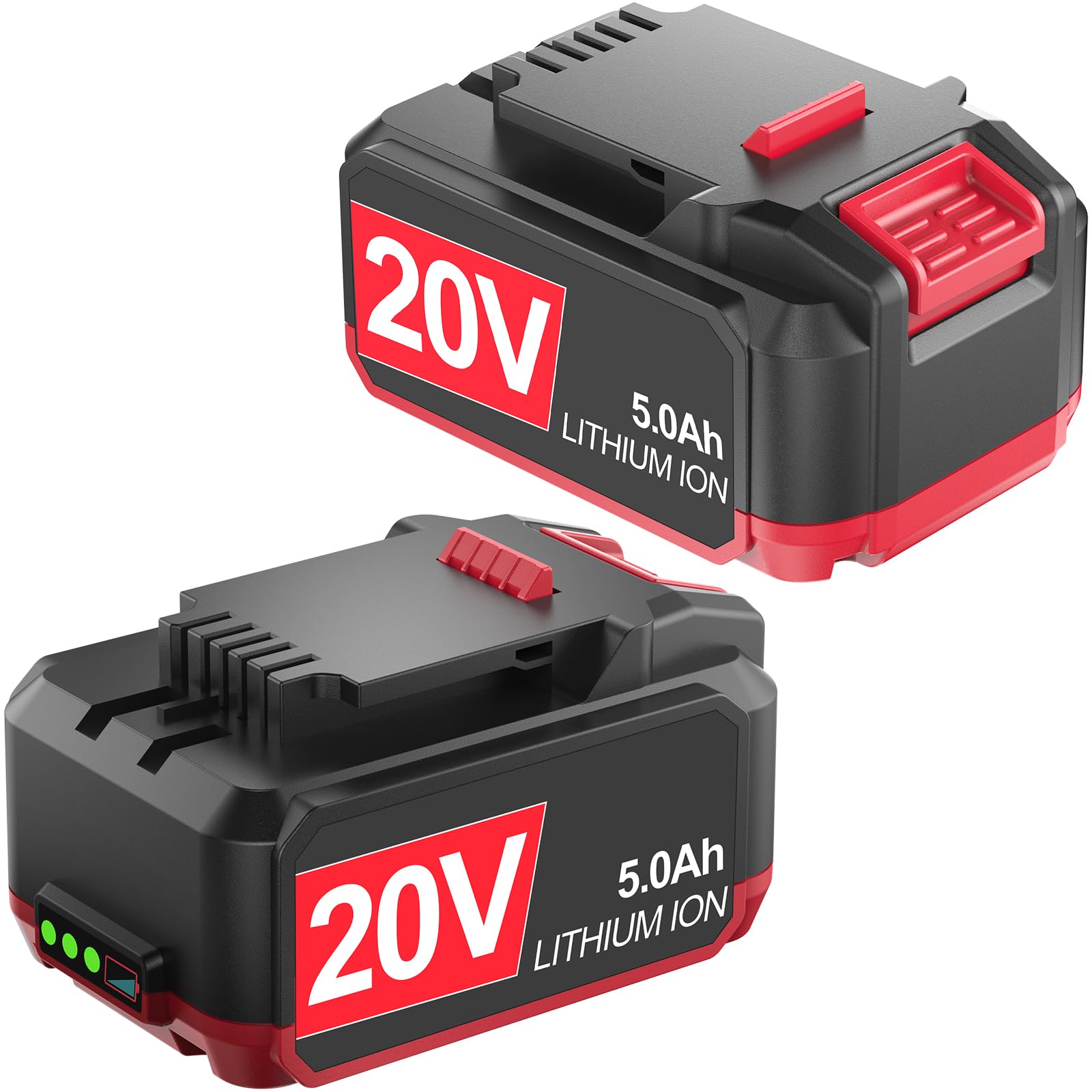 JGSPJ 5.0Ah Battery Replacement for Bauer 20V Battery 1907C-B 1701C-B 1702C-B 20Volt Lithium Batteries(2Pack)