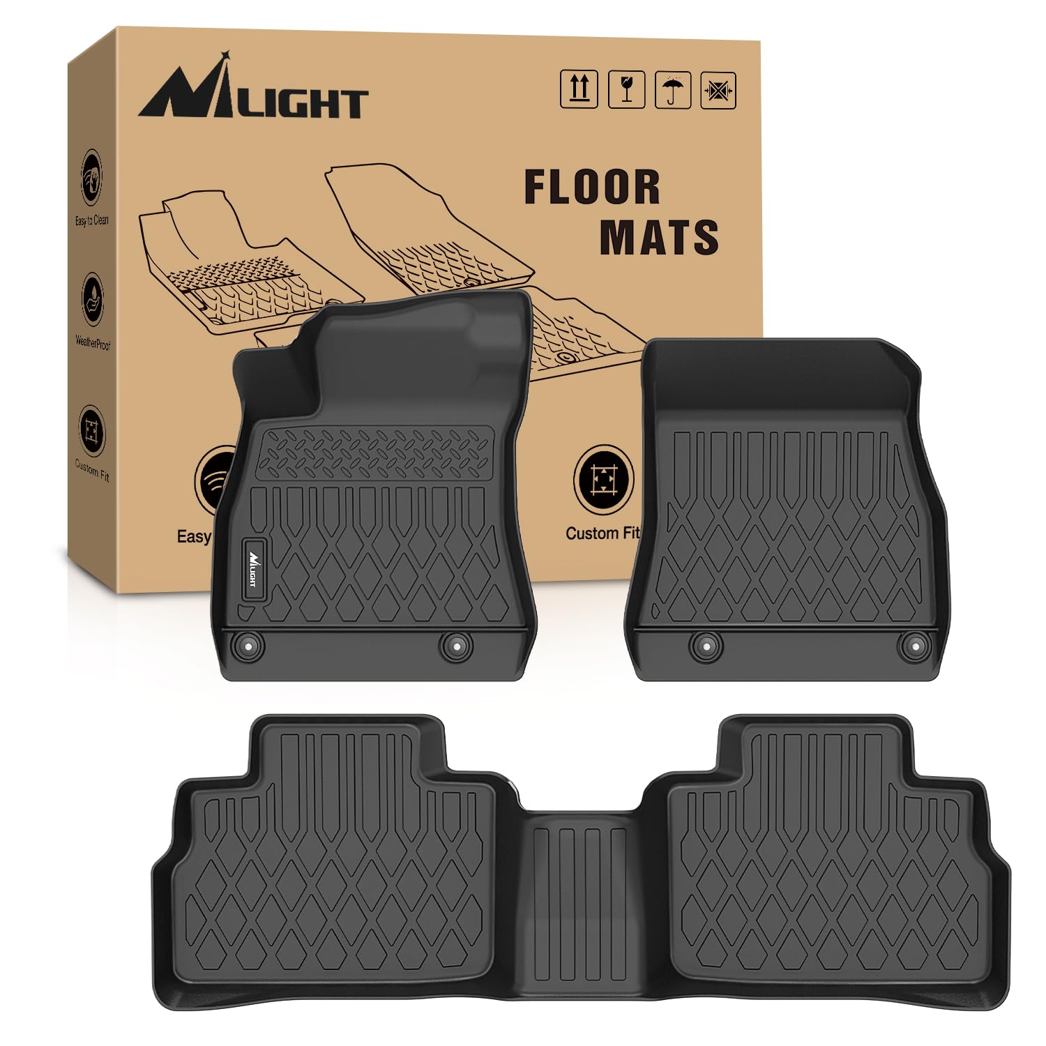 Nilight TPE Floor Mats for Nissan Sentra 2020 2021 2022 2023 2024 2025 2026, All Weather Custom Fit Heavy Duty Floor Liners