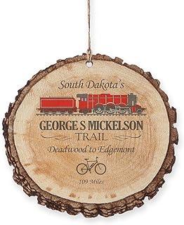 CafePress George S Mickelson Trail (RT2) Rustic Wood Ornament, 3"x3.25"