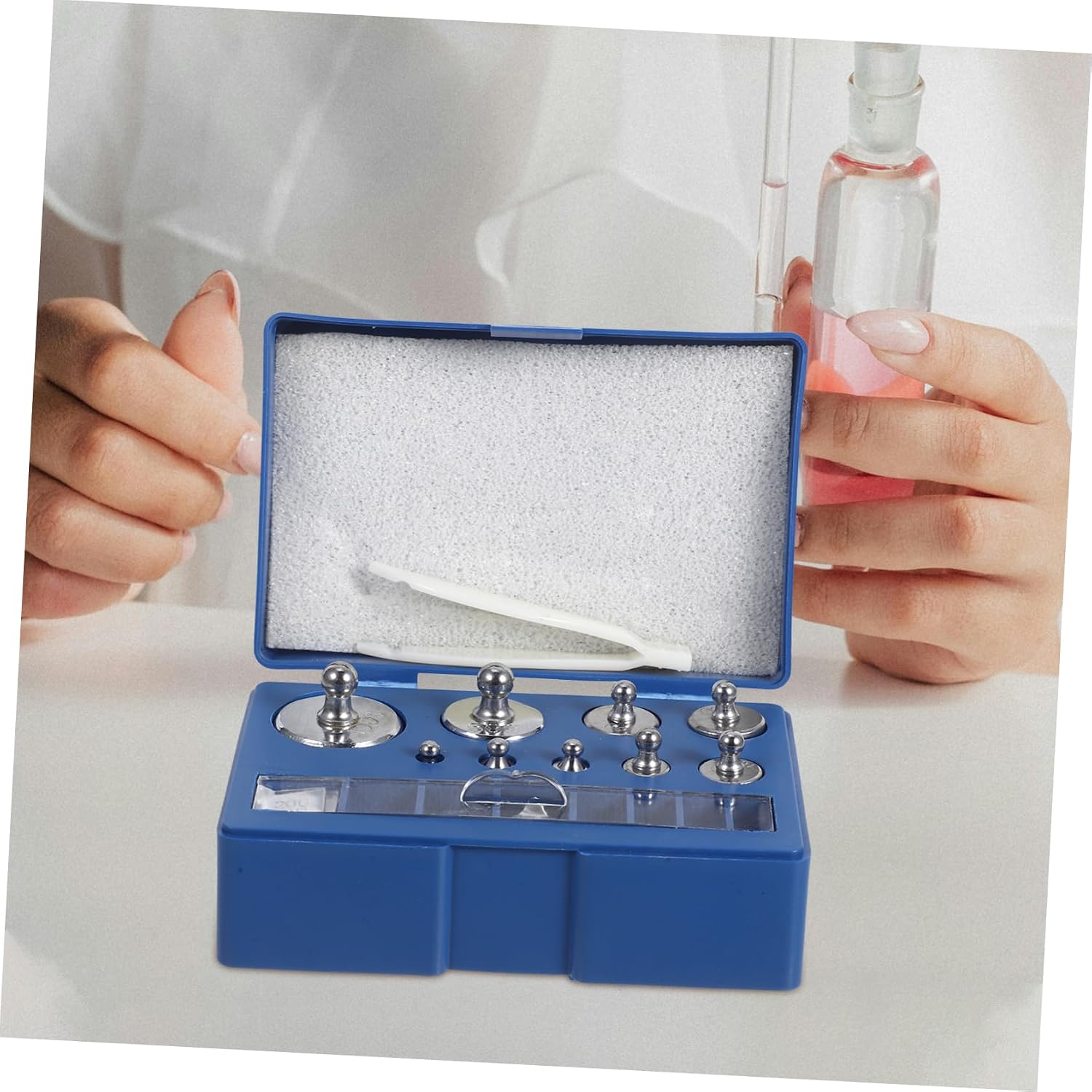 GLEAVI 1set High Precision Calibration Weights Kit for Digital Scales Standard Weights with Case and Tweezers Accurate Measurement for Various Applications