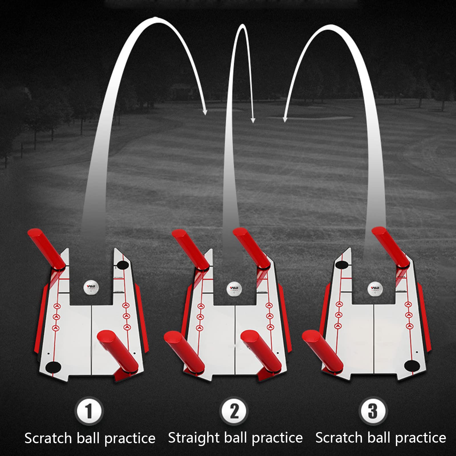 DYTWXG Golf-Putting-Ausrichtungsspiegel, tragbarer Übungs-Putting-Trainer, Unterstützung bei der korrekten Körperhaltung, Putting-Trainingszubehör, tragbarer Putting-Trainer für Schwungübungen