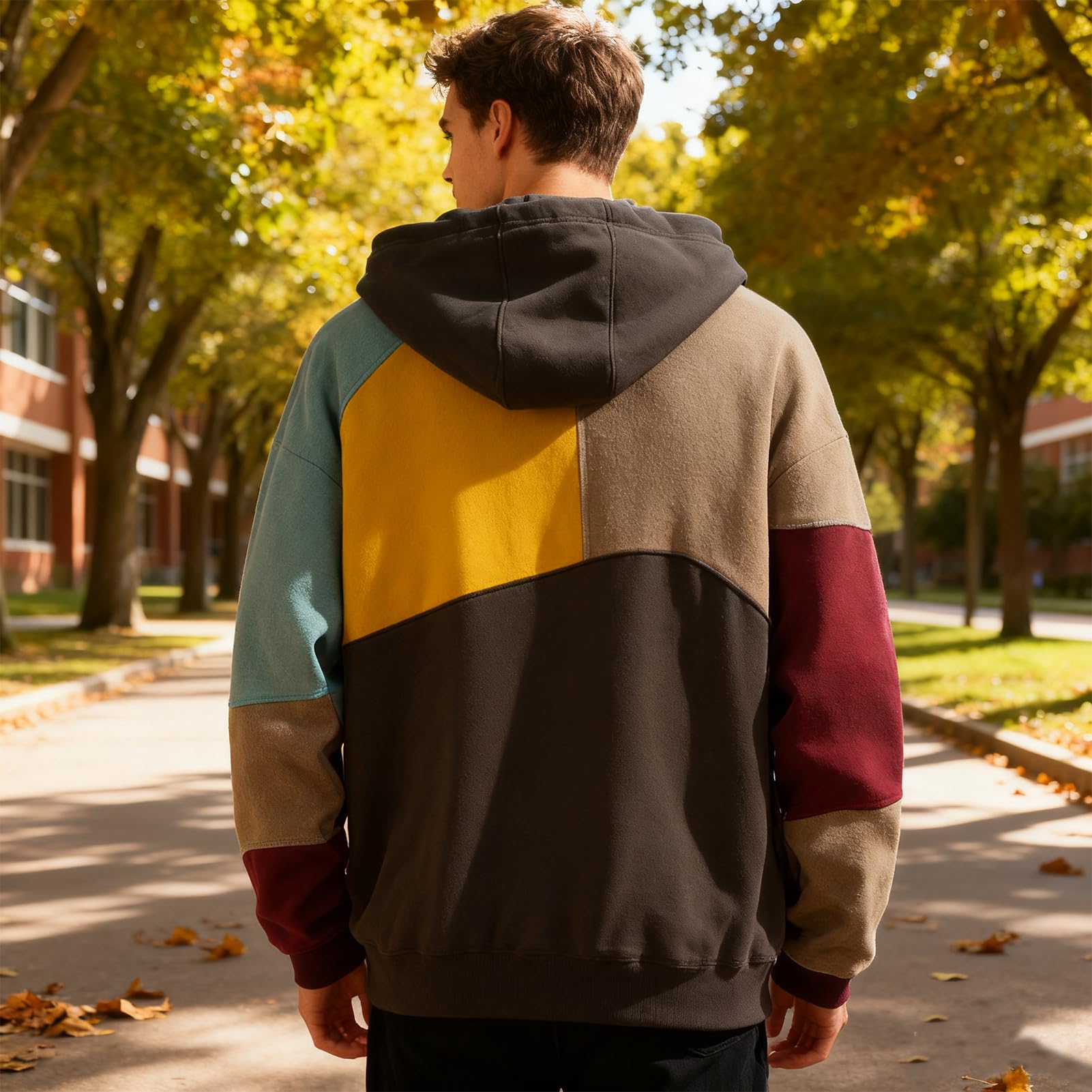 Hombre Sudadera con Capucha Techwear Manga Larga Hoodie Ligea Deportiva Casual Jersey Otoño Invierno