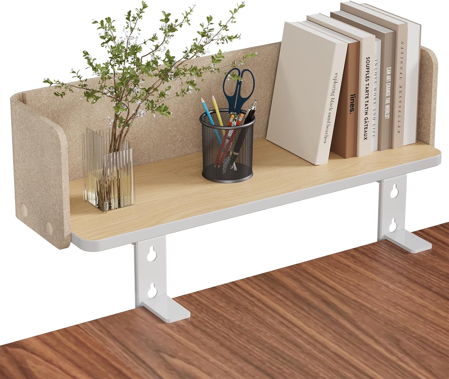 JYLH JOYSEEKER 22x7.5 Inch Clamp-On Desk Extender Shelf - 3-in-1 Monitor Riser & Organizer, Adjustable Height - View #13
