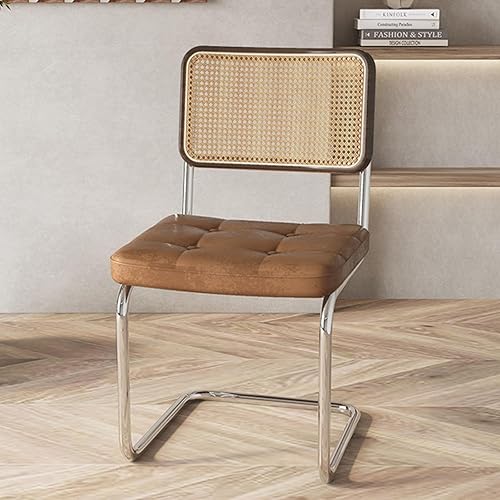 Miniatura 12 de Sillas de comedor de ratán, sillas de cocina, sillas de comedor modernas con madera maciza para cocina, sala de estar, silla de mediados de siglo,