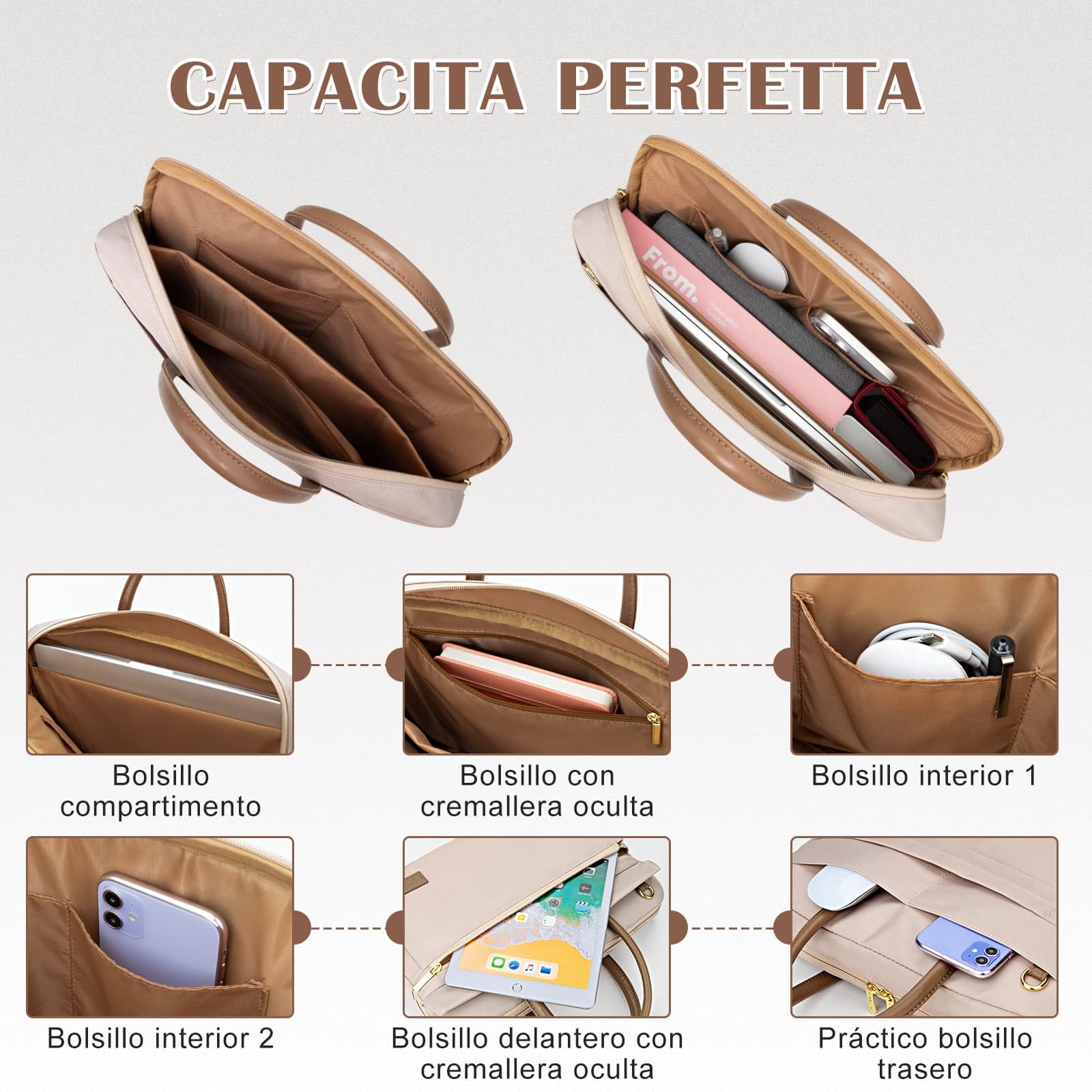 RAINYEAR Bolso de hombro para Computadora Portátil de 14 Pulgadas Compatible con Chromebook para Computadora Portátil de 14", Maletín de Mensajero de Poliéster con Asa y Correa para el Hombro