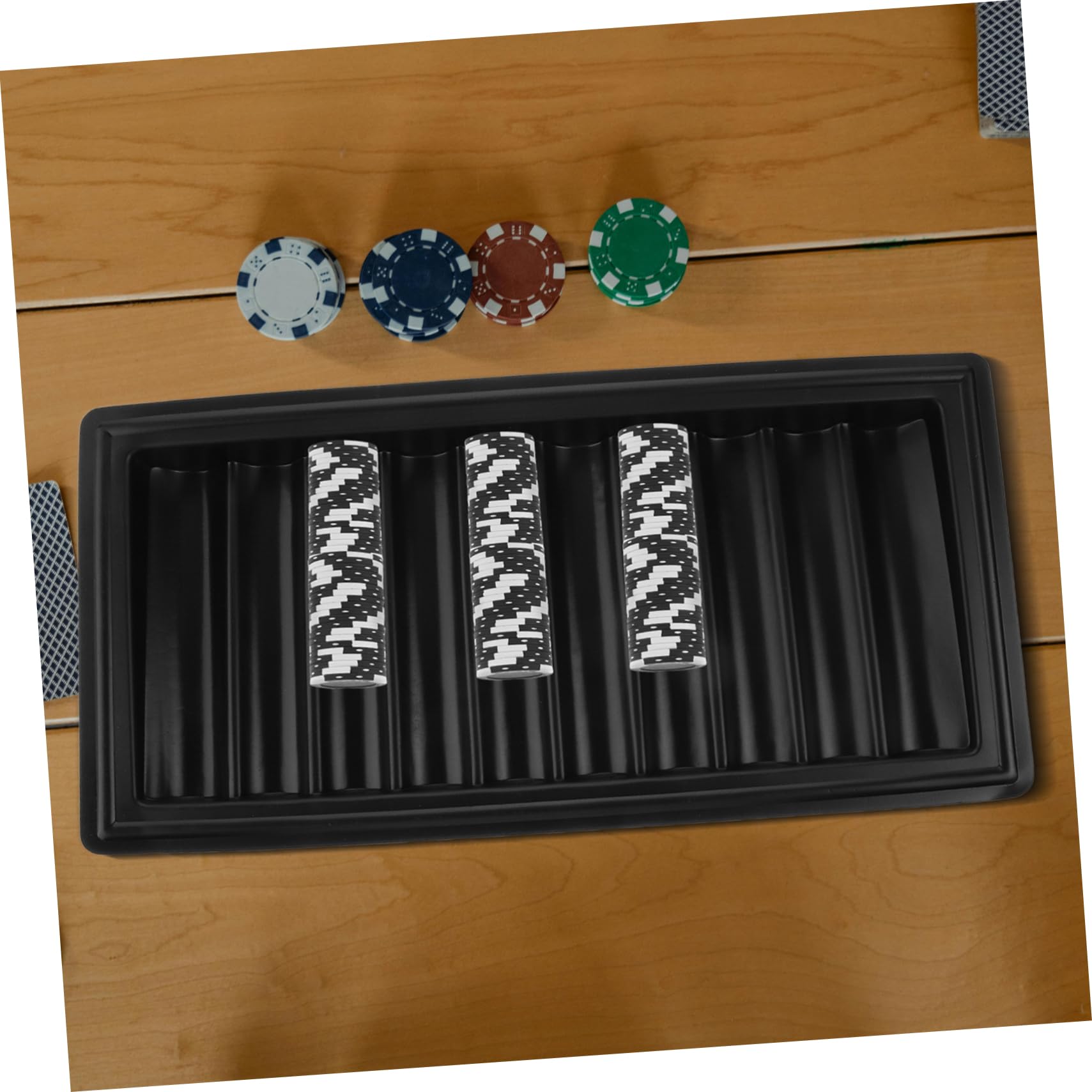YARNOW Scatola Porta Fiches da Poker in Acrilico Trasparente, Compatta, per 500 Pezzi, per Poker e Giochi da Tavolo