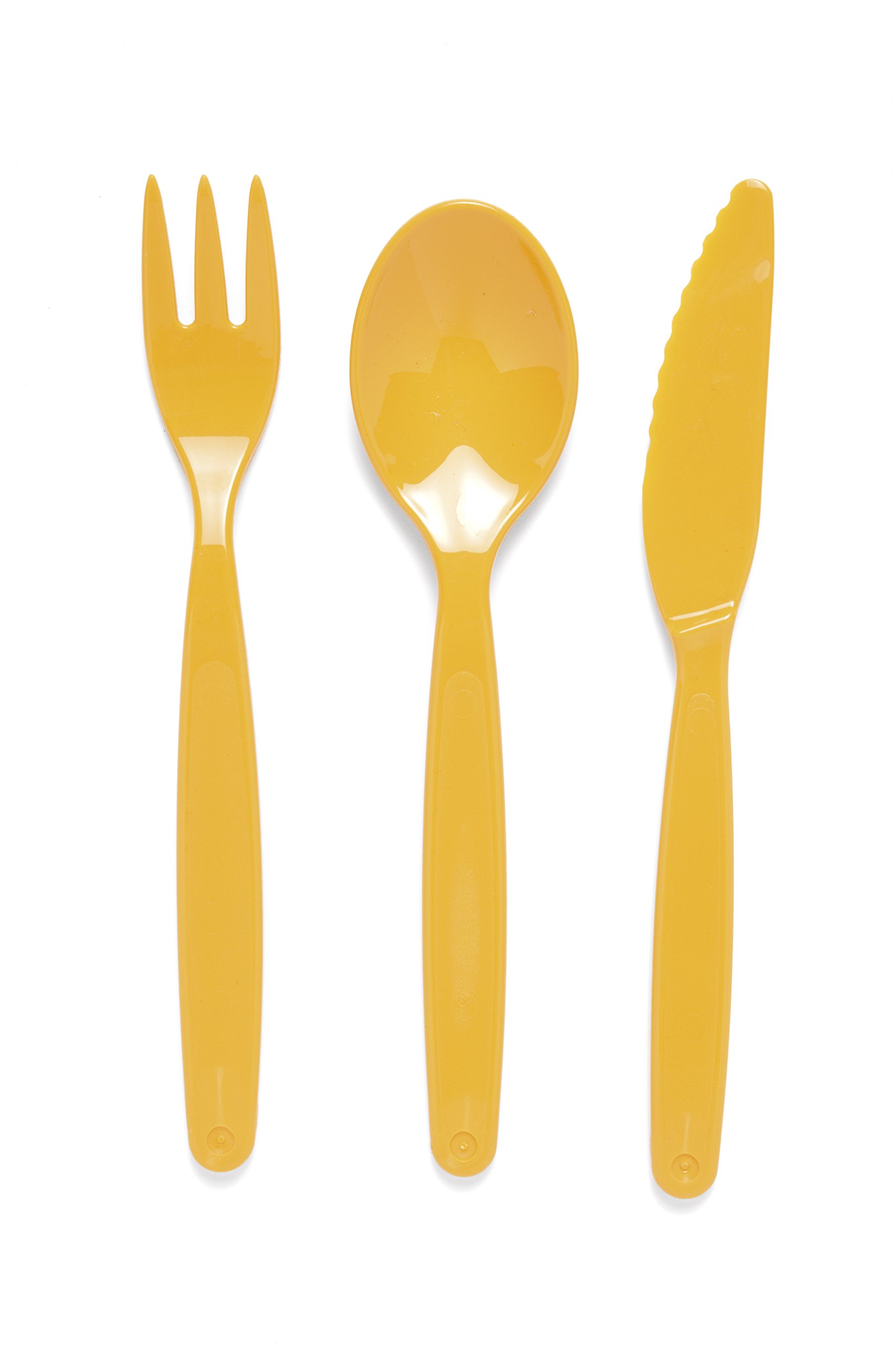 Harfield Small Polycarbonate Cutlery Set Yellow 17cm (x4 Sets)