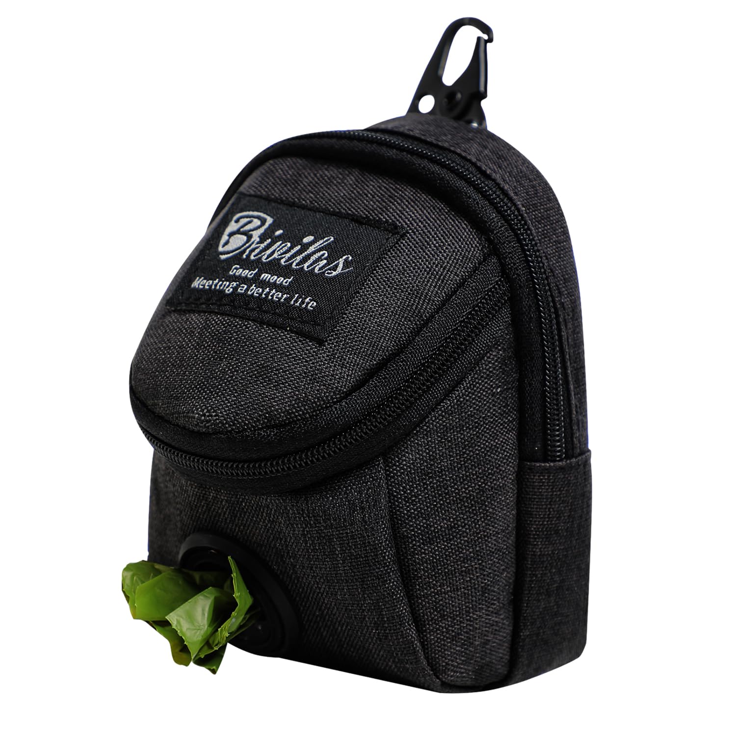 MEMOFYND 1 bolsa de golosinas para perros con dispensador de bolsas de excrementos integrado, bolsa de golosinas para el entrenamiento de perros, bolsa pequeña para bolsas de golosinas para paseos,