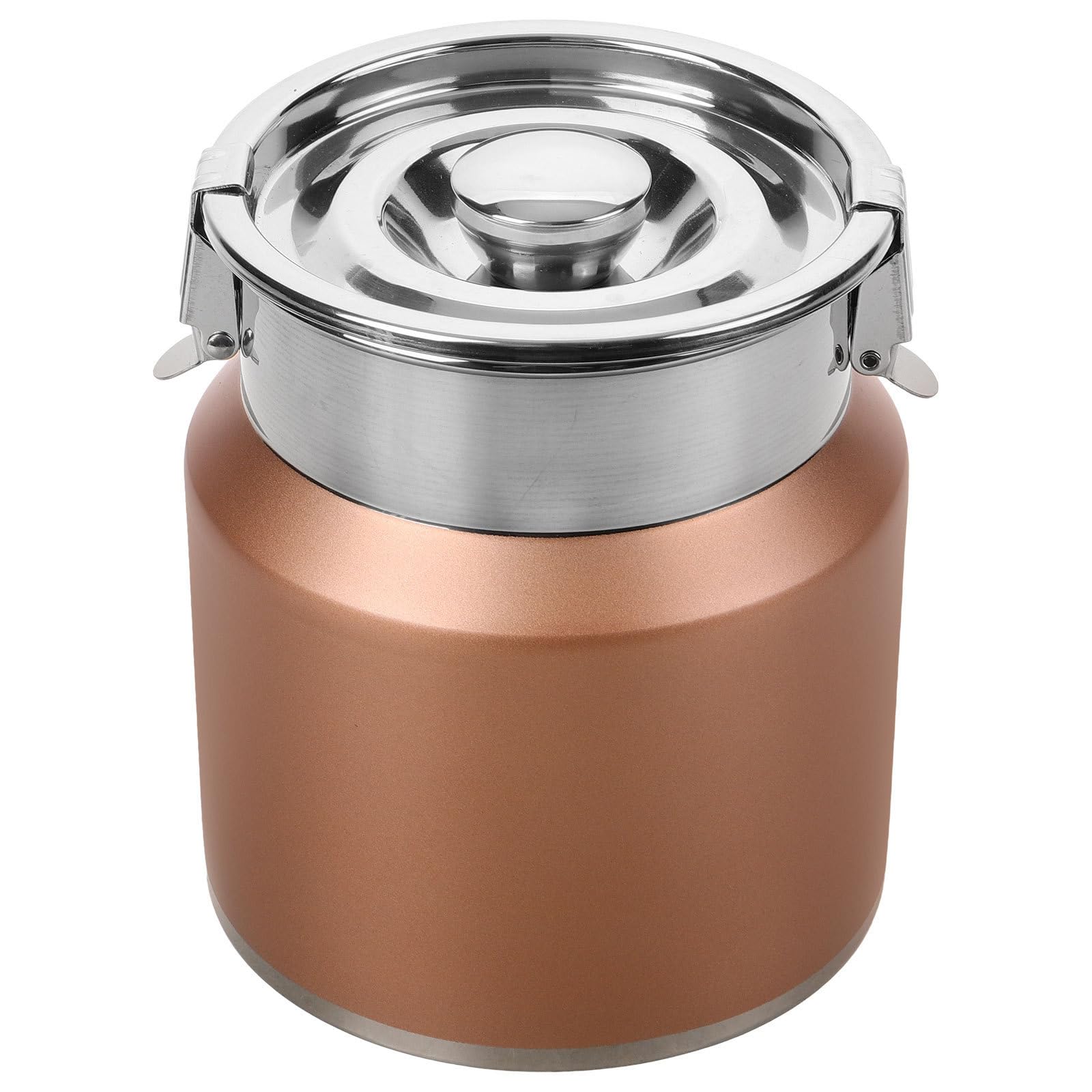 Hemobllo Jarra de Leche de Acero Inoxidable con Tapa Hermética para Almacenamiento Múltiple Recipiente Resistente para Cocina Camping y Alimentos Secos Color Champán
