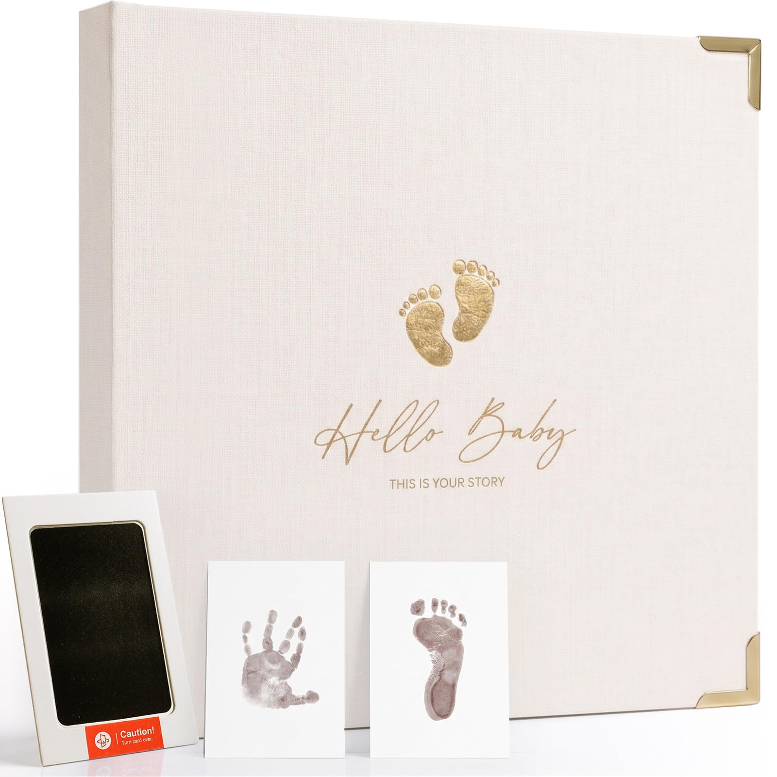 Hello Baby Memory Book: Keepsake Gift for New Parents & Mum to Be – Baby Milestone Journal & Scrapbook – Gender Neutral Photo Album Record Book from Birth to Age 5