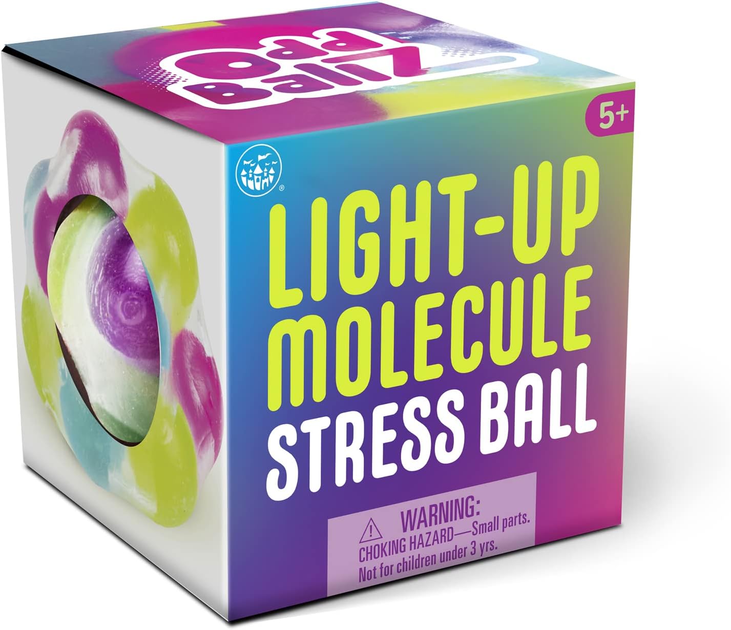 Play Visions Multi-Color Light Up Stress Ball - Use For Anxiety Relief, Tactile Therapy Or As A Fun Handheld Toy