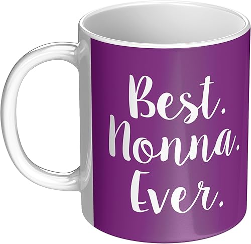 P. S. I Love Italy Taza de café  Best Nonna Ever Taza de cerámica blanca personalizada para caliente y fría con diseños divertidos y significativos