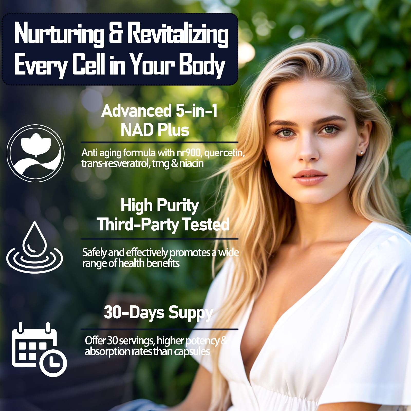 Nad Supplement for Women & Men, Liposomal Nad+ Plus Resveratrol Liquid — Amazon image 4