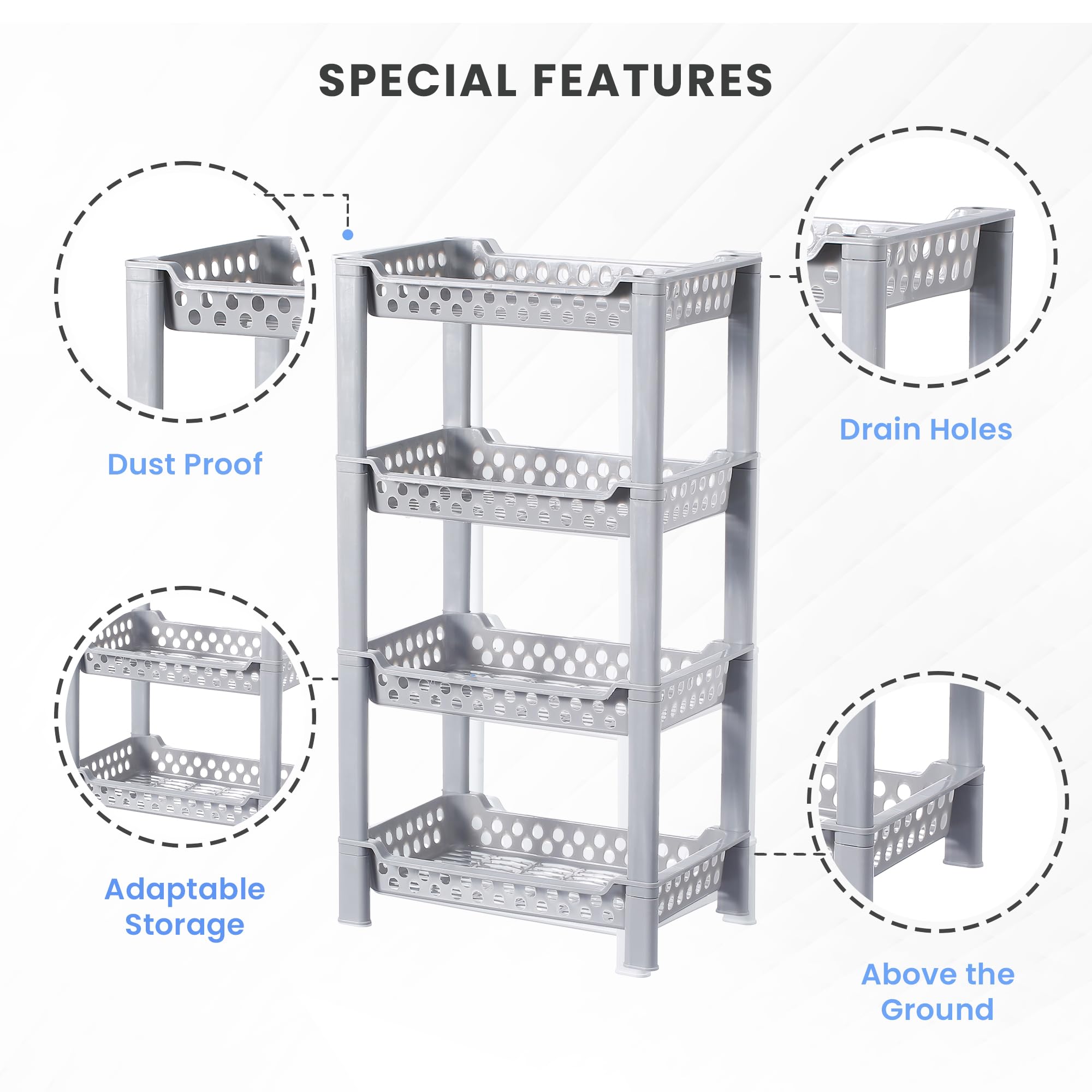 Organizer per doccia per parete doccia e porta doccia Twinny inox